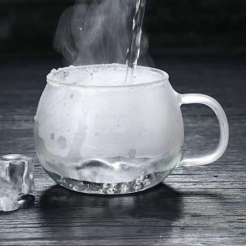 14oz Tea cup with steeper and lid, heat-resistant borosilicate glass clear tea cup for loose leaf tea, blooming tea and tea bags - ideal for tea l...