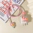 Compatible for iPhone 18W/20W USB-C Charger Cover Clear Lovely 3D Flower Floral Bowknot Design Soft Charger Protector Cute Cable Case Saver Protec...
