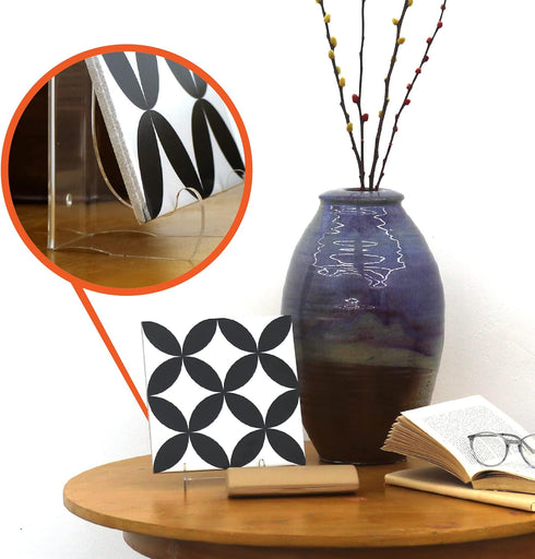 Clear Acrylic Easel - 6” Acrylic Display Stand for Picture Frames, Plaques, Ceramic Tiles, Plates, etc....