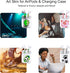 Black Accessories for AirPods 2nd Gen, Cat Paw Decal Skin Sticker for Earphones and Charging Case, Earbuds Case Cover Wrap for Women and Teens, wi...