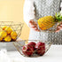 Geometric Metal Wire Fruit Bowl, Iron Arts Fruit Storage Baskets for Kitchen Counter (Gold, Normal)...