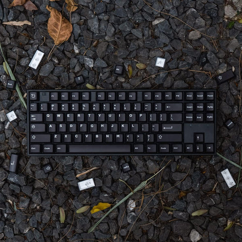 mintcaps Black Translucent Keycaps Cherry Profile Doubleshot Keycap Set 121 Keys Custom Keyboard Keycaps for 60% 65% 75% Cherry MX Mechanical Keyb...