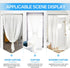 Tension Curtain Rod Spring Curtain Rod Adjustable Tension Rod 1pcs Adjustable Spring Curtain Rod, Tension Rods for Windows 28 to 48 Inch, Non Slip...