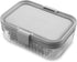 PackIt Mod Lunch Bento Food Storage Container, Steel Gray, Shatterproof Crystal Clear Base, with Leak-resistant Dividers and Lid, Microwavable, Di...