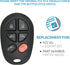 Keyless2Go Replacement for New Keyless Entry Remote Car Key Fob FCC GQ43VT20T...