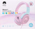 rockpapa Share 1 Kids Headphones Wired with Microphone & Share Port, 85dB/94dB Volume Limited, Cute Foldable Student Child Boys Girls Headphones f...