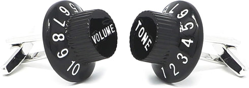 Guitar Volume Tone Knobs Black Volume Tone Knob Cufflinks With Box...