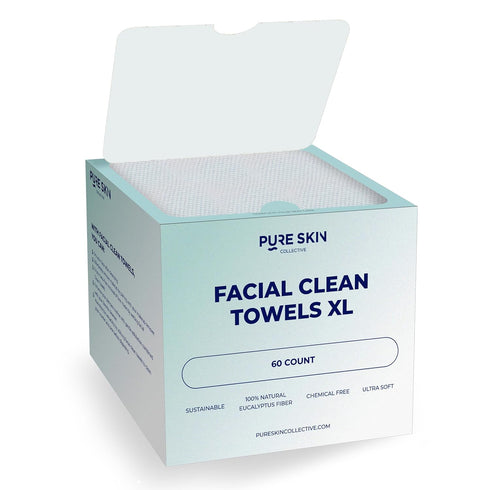 Clean Towels XL 100% USDA Dermatologist Approved Face Towel, Disposable Face Towelette, Clinically Tested Biobased Facial Washcloth, Makeup Remove...