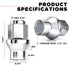 White Knight 1/2"-20 Thread Lug Nuts for Aftermarket or Factory Wheels - 4 Chrome Lug Nuts - ET Bulge Seating - Carbon Steel for Durable Construct...