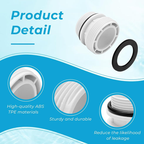 4560 Pool Hose Conversion Kit Compatible with Intex Pool Filter Pump Hose Adapter fit for Intex Pool 40mm to 1 1/2 Inch Conversion Kit - White, 6 ...
