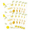 FACETORY Be Bright Be You Illuminating Gold Foil Mask with Vitamin C - Improve Oily, Combo, Dry, and Dull Skin - Moisturizes, Revitalizes, and Eve...