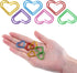 105 Pieces Colorful Paper Clips Metal Heart Paperclips for Office Stationery School Supplies...