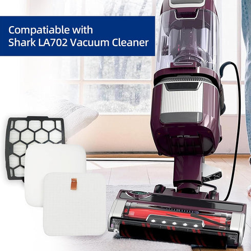 LA702, LA700, LA405 Filters Compatiable With Shark LA702, LA700 Rotator Lift-Away ADV DuoClean PowerFins Upright Vacuum - 1 Post-motor HEPA filter...