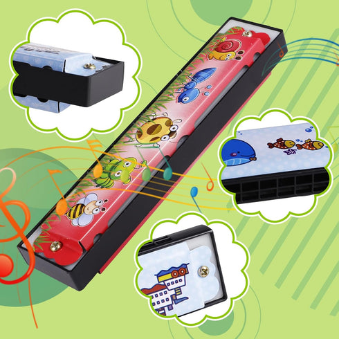 26 Pcs Harmonica for Kids Birthday Party Favor, 16 Holes Toddler Harmonica with Double Row, 13 Style Musical Instrument Toy for Toddler Kids Goodi...