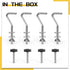 Replacement Hammock Hooks & Hand Knobs Kit 8 Pcs, Heavy Duty Hooks Fit 3/8" Diameter 1-1/4 to 2" Long Hole, M8 x 40mm Star Hand Knobs, Hammock Com...