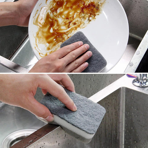 Sponge Individually Wrapped, Kitchen Dishwashing Sponges Bulk, Non Scratch Dishes Scouring Pad, Odor-Free Cleaning Sponge Wipes Scrubber Suitable ...