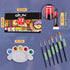 Colorful Acrylic Glass Paint Set with 6 Brushes, 1 Palette, 12 Colors Stain Glass Paints for Wine Glass, Waterproof Acrylic Enamel Paint Kit to Cr...