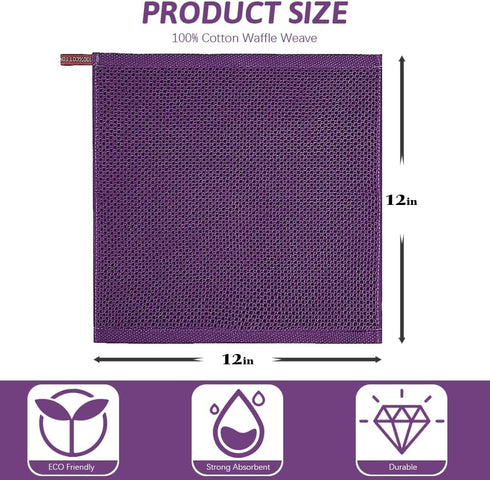 Nialnant 8 Pack Dish Cloths,100% Cotton Kitchen Dish Towels for Washing Dishes,Soft Absorbent Quick Drying Dish Dags,Cleaning Rag-12x12 Inches...