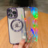 MGQILING iPhone 15 pro max case, Magnetic phone case, Laser Polygon Love Heart Pattern Plating Case, Compatible with MagSafe for Women Girls Shock...