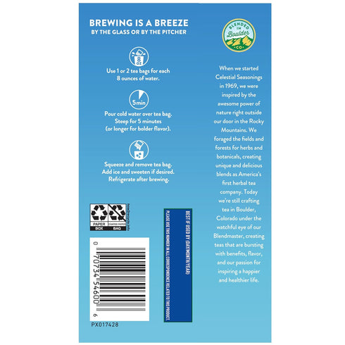 Celestial Seasonings Cold Brew Citrus Sunrise Iced Tea 18 tea bags...