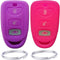Smart Key Fob Cover Case Protector Keyless Remote Holder for 2006-2019 Hyundai Elantra Genesis Sonata Kia Sorento Forte Optima...