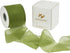 HUIHUANG Moss Green Organza Ribbon 3 inch Sage Green Shimmer Sheer Organza Fabric Ribbon for Flower Bouquets, Bows, Gift Wrapping, Wedding Decor, ...