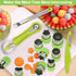 14 Pack Melon Baller Scoop Set - 4 in 1 Stainless Steel Fruit Tool Set Fruit Scooper Seed Remover with Fruit Vegetable Cutter Shapes Set Fruit Pee...