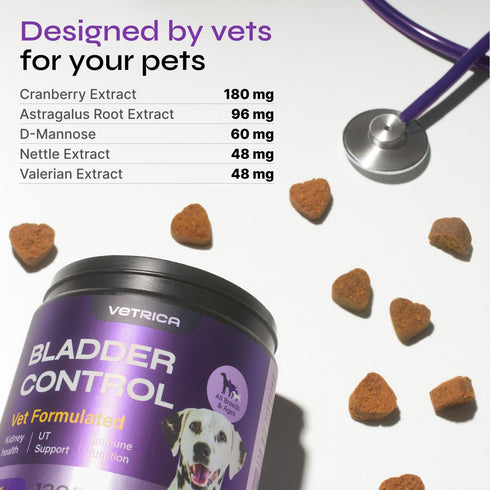 Dog UTI Treatment - Bladder Control Cranberry Chews - Dog Cranberry Supplement for Urinary Tract, Bladder & Kidney Health - Cranberry D-Mannose So...