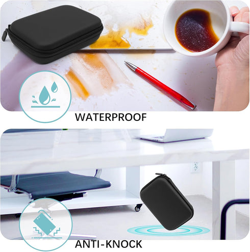 External Hard Drives Carrying Case Protection Hard EVA Case for Seagate External Hard Drive 1TB 2TB 3TB 4TB 5TB Portable HDD Hard Drive Case Mesh ...
