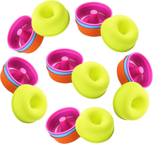 To encounter 24Pack Silicone Donut Pans for Baking, Nonstick Round Doughnut, Reusable Baking Cups,Muffin Cupcake Molds, 2.5 Ounces Bagel Pan...