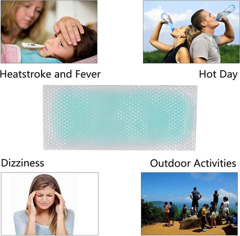 40 Sheets Fever Cooling Gel Patches, Cooling Forehead Strips Cooling Gel Sheet for Relieve Headache, Toothache Pain, Drowsiness, Fatigue, Refreshi...
