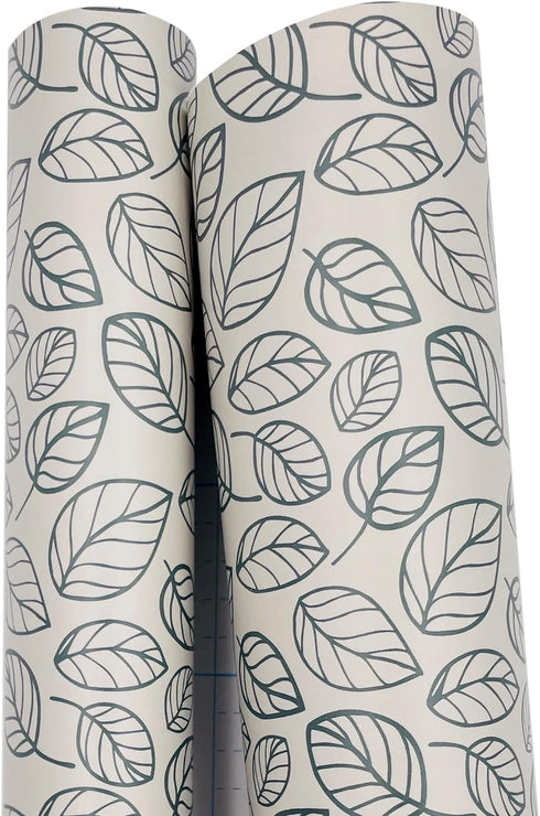 Yifely Leaf Shelving Paper Decorative Self-Adhesive Shelf Liner Dresser Drawer Locker Sticker 17.7 Inch by 9.8 Feet...