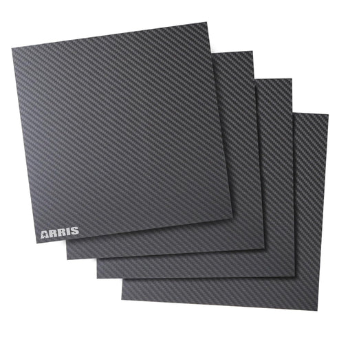 ARRIS 240 x 240 x 0.5mm Carbon Fiber Sheet, Available in 1MM 1.5MM 2MM 2.5MM 3MM 3.5MM 4MM 4.5MM 5MM 6.0MM 100% 3K Carbon Plate Pannel Sheet Twill...