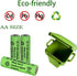 16 Packs AA 500mah Solar Lights Batteries,1.2V Ni-MH Rechargeable Double A Battery for Outdoor Solar Lights, String Lights, Pathway Lights...