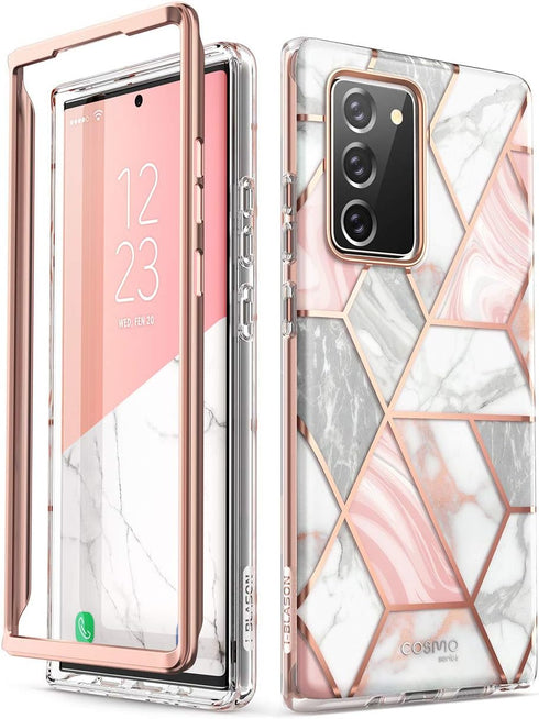 i-Blason Cosmo Series Case Designed for Galaxy Note 20 5G 6.7 inch (2020 Release), Protective Bumper Marble Design Without Built-in Screen Protect...