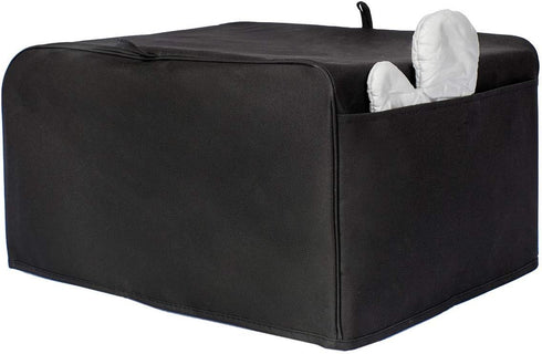 Toaster Oven Dust Cover with Accessory Pockets Compatible with Hamilton Beach 6 Slice of Toaster Oven (BLACK?19 x 14 x 10 inches)...