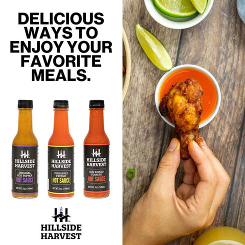 Hillside Harvest – Original Hot Pepper Hot Sauce, Gourmet, Handcrafted, Spice and Citrus, Medium to Hot Heat Level, 5 oz. Bottle (Original Hot Pep...