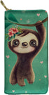 Sloth Wallet for Women PU Leather Purse with Card Holder Zip Around Clutch Wallets...