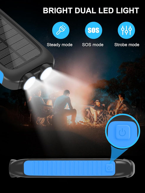 ??????4 ?????????????? Solar Power Bank -38800mAh Waterproof Portable Solar Phone Charger with LED Flashlight/Fast Charge USB C External Backup Ba...