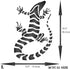 Striped Lizard, 6.5 x 10.5 inch (L) - Banded Gecko Reptile Stencils for Painting Template...