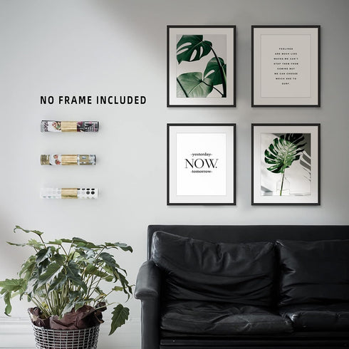 A ARTZONE Botanical Watercolor Prints, Set of 4 Unframed Canvas Art Prints, 8x10 inches, Bedroom Wall Art...