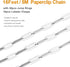 Kyutong 5 Meters Stainless Steel Jewelry Making Chain Roll Silver Necklace Chains Spool Paperclip Link Bulk Chains for DIY Craft Bracelet Ankle Fi...