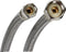 Fluidmaster B1F48 Faucet Connector, Braided Stainless Steel - 3/8 Female Compression Thread x 1/2 F.I.P. Thread, 4 Ft. (48-Inch) Length...