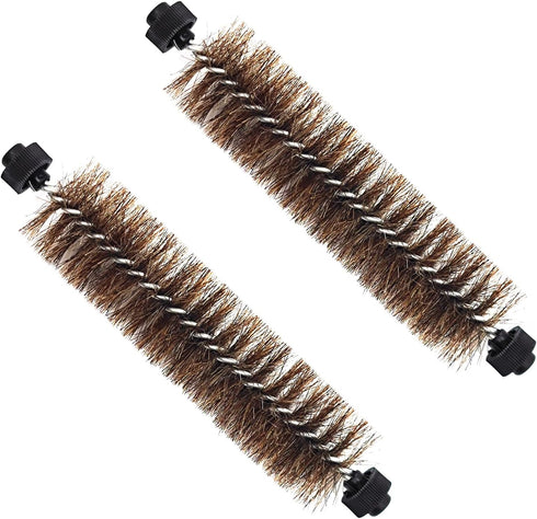 JEHONN 2 Packs Carpet Floor Sweeper Replacement Horsehair Brush, Non Electric Quite Rug Roller Brush Refill for Cleaning Pet Hair, Loose Debris, L...