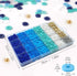 4320PCS Blue Clay Beads for Bracelets Making 6mm Blue Heishi Beads Friendship Bracelets Beads Gold Silver Spacer Beads for Jewelry Making Kit with...
