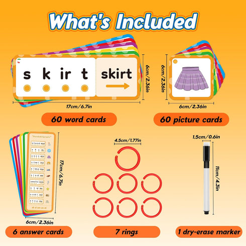 Blends & Digraphs Cards,Phonics Games,Speech Therapy Toys for Toddlers Kids,Learn to Read,Spelling Reading Learning Sight Word Games,kindergarten ...