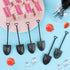 80pcs Mini Shovel Spoons Disposable Platsic Dessert Shovel Shaped Spoon for Ice Cream Pudding Yogurt Party Supply,Black...