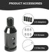 YAKEFLY Universal Gear Shift Connector, Aluminum Automatic Shifter Adapter, Non-Threaded Manual Gear M12x1.25 (Black)...
