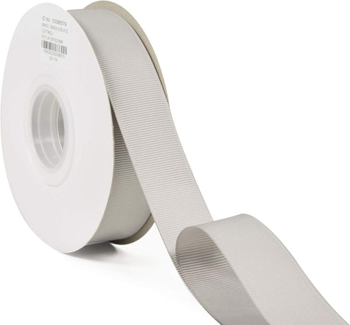 YAMA Solid Grosgrain Ribbon Roll - 1 Inch 25 Yards for Gift Wrapping Ribbons, Silver,...