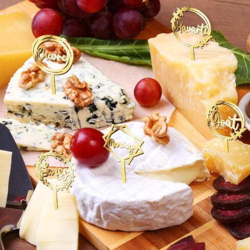 10 Packs Cheese Labels Markers for Charcuterie Board Cheese Markers Food for Buffet Picks for Christmas Wedding Birthday Party Cocktail Dinner Foo...